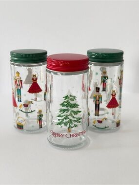 Holiday Nutcracker & Christmas Tree Spice Jars | Christmas Holiday